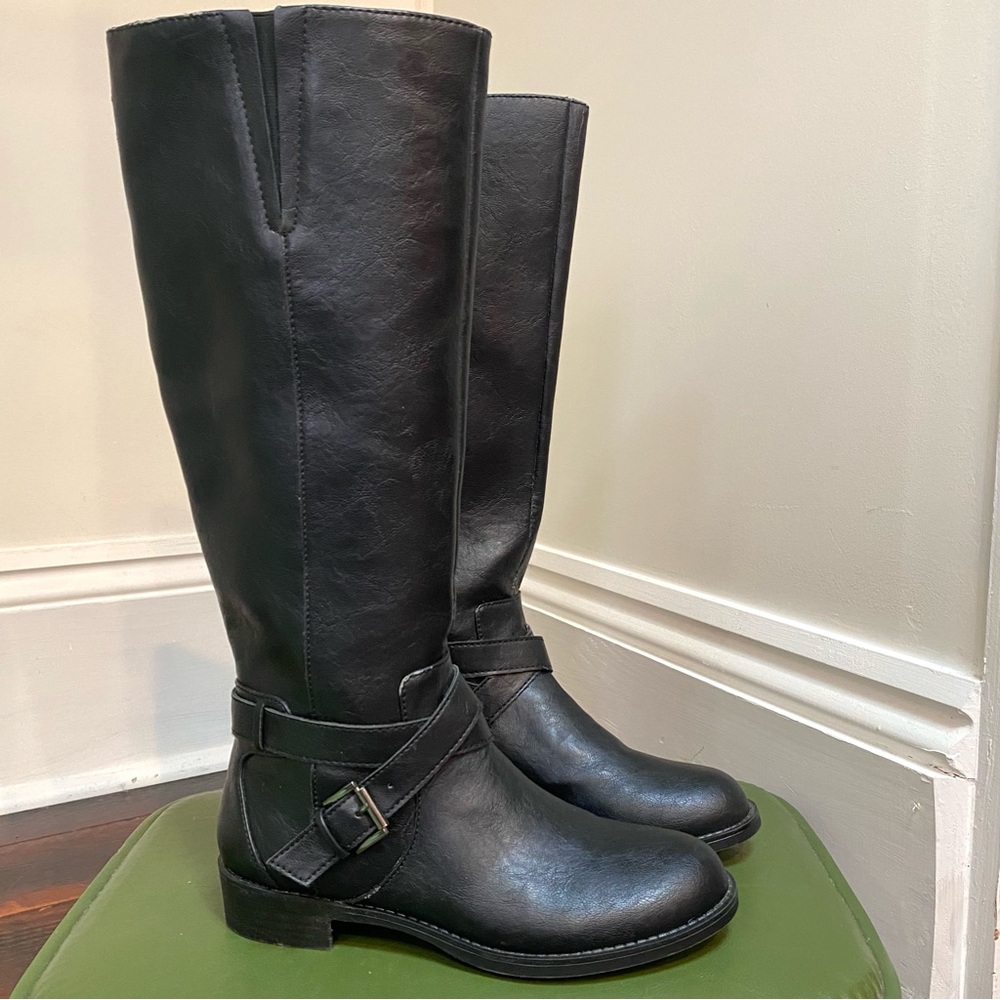 Kenneth Cole Classic Tall Boots w/ Ankle Strap - Riding Boots w/ 90’s Y2k Vibes